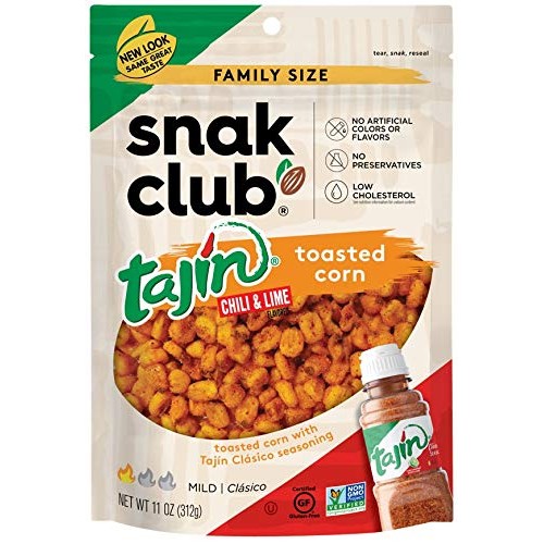 Snak Club Tajin Seasoned Toasted Corn 11 Ounce Resealable Family