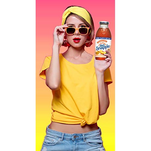 Diet Snapple Peach Tea, 16 Fl Oz 12 Plastic Bottles