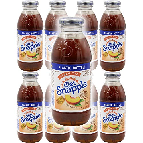 Snapple Diet Peach Iced Tea, 16Oz Bottle Pack Of 8, Total Of 12