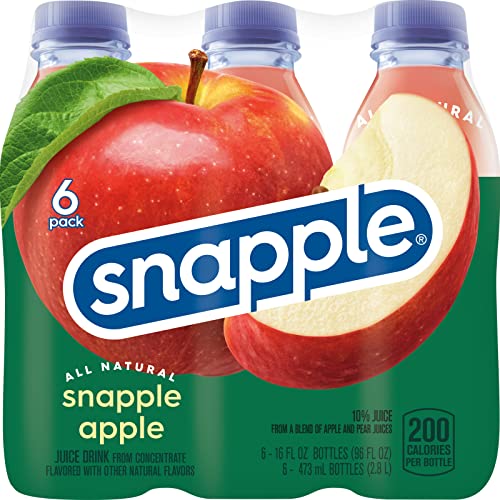 Snapple Apple, 16 fl oz recycled plastic bottle, 6 pack