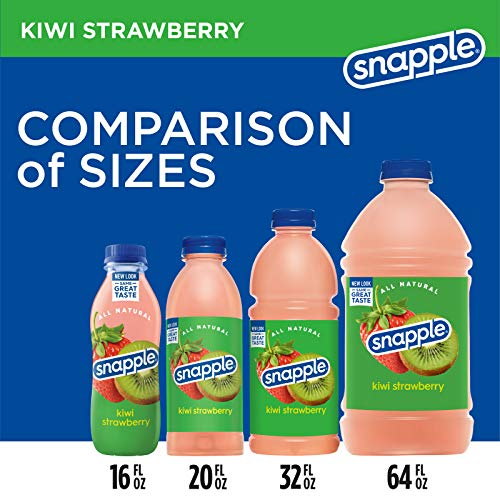 Snapple Kiwi Strawberry, 16 fl oz recycled plastic bottle, 6 pack