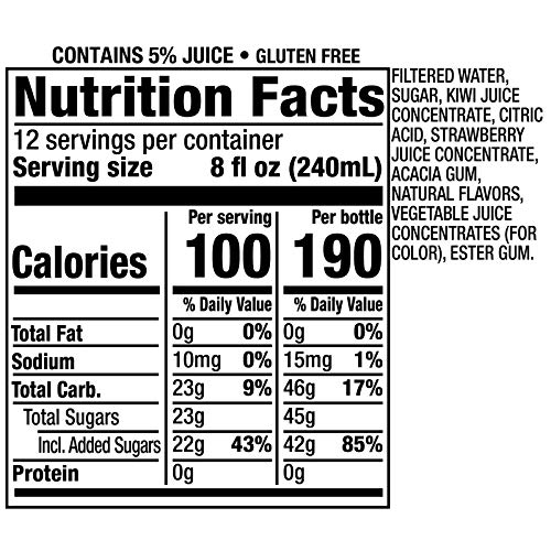 Snapple Kiwi Strawberry, 16 fl oz recycled plastic bottle, 6 pack