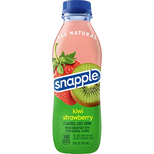 Snapple Kiwi Strawberry Juice Drink, 16 fl oz recycled plastic b...