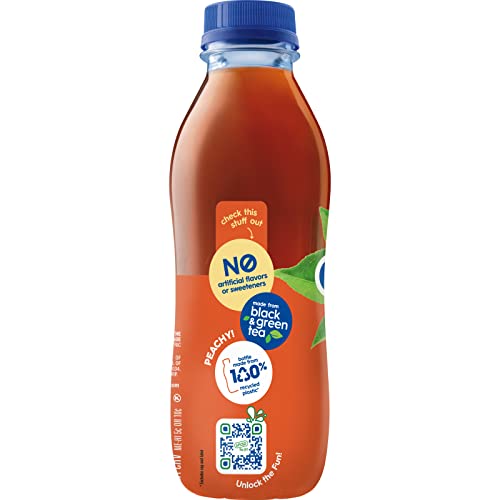 Snapple Peach Tea, 16 fl oz recycled plastic bottle, Pack of 12