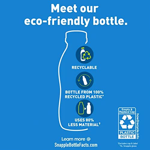 Snapple Zero Sugar Peach All Natural Iced Tea Gluten Free 100% R...