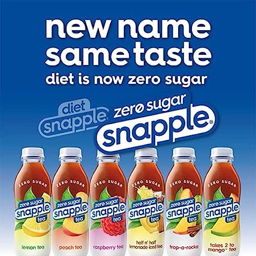 Snapple Zero Sugar Peach All Natural Iced Tea Gluten Free 100% R...