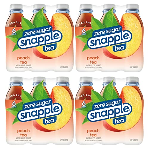 Snapple Zero Sugar Peach All Natural Iced Tea Gluten Free 100% R...