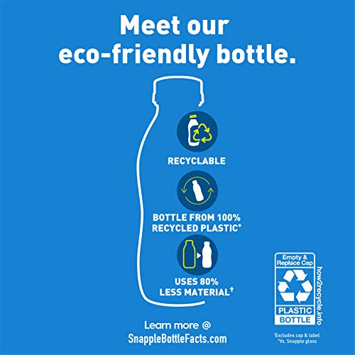 Snapple Zero Sugar Raspberry Tea, 16 fl oz recycled plastic bott...