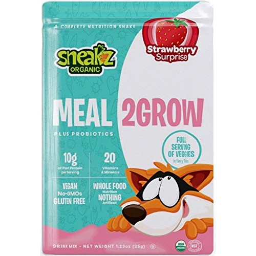 Sneakz Organic Meal2Grow Non-Gmo Shake Mix Powder, Nutritional S