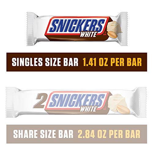Snickers White Chocolate Singles Size Candy Bars 1.41-Ounce Pac Snickers White Chocolate Singles Size Candy Bars 1.41-Ounce Pac
