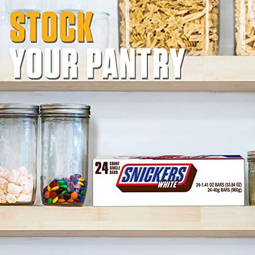 Snickers White Chocolate Singles Size Candy Bars 1.41-Ounce Pac Snickers White Chocolate Singles Size Candy Bars 1.41-Ounce Pac