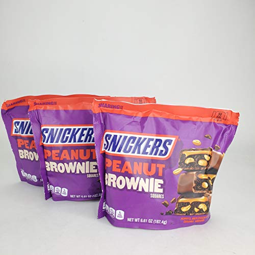 Snickers Peanut Brownie Squares 6.61 Ounce Per Pack Pack Of 3 3