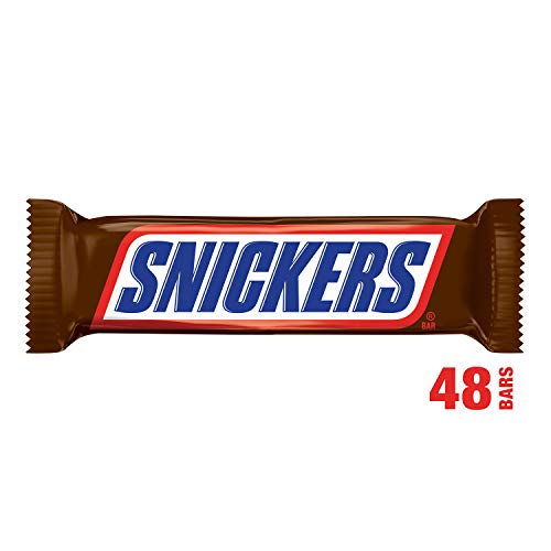 Snickers Singles Size Chocolate Candy Bars 1.86-Ounce Bar 48-Cou