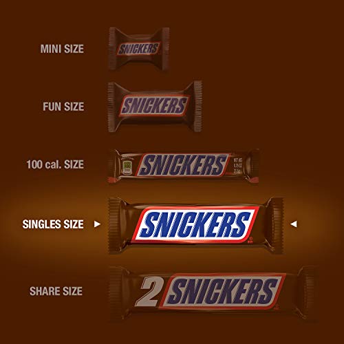 Snickers Singles Size Chocolate Candy Bars 1.86-Ounce Bar 48-Cou