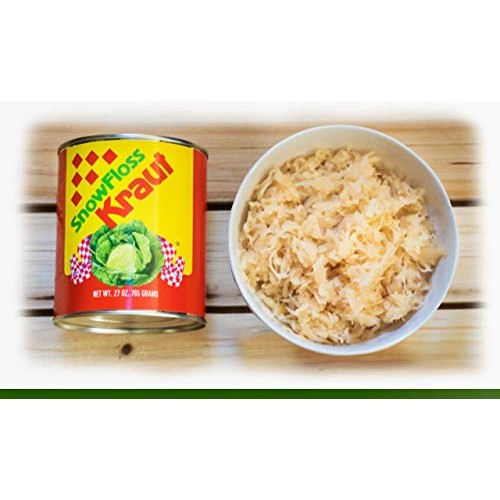 Snow Floss Kraut 100% Natural Sauerkraut 14 Oz Can 6-Pack