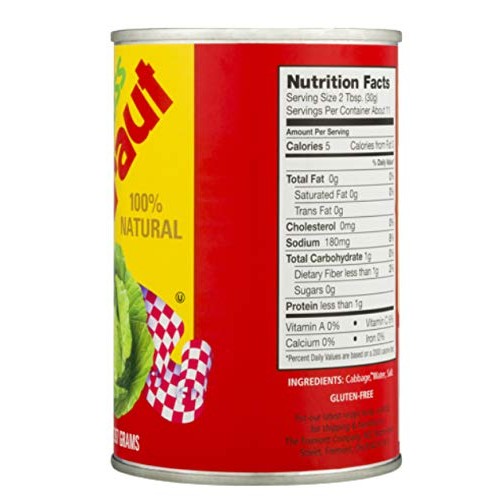 Snow Floss Kraut 100% Natural Sauerkraut 14 Oz Can 6-Pack