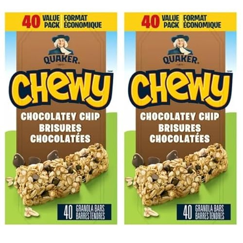 Quaker Chewy Chocolate Chip Granola Bars, Peanut Free 40-Count ...