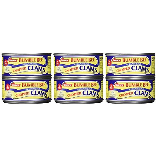 Snows By Bumble Bee Chopped Clams Juice, 6 Count
