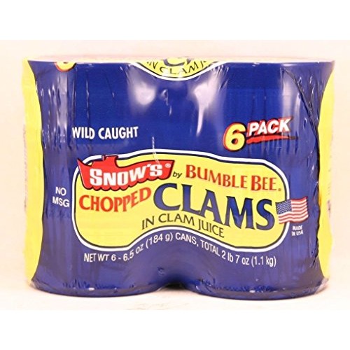 Snows By Bumble Bee Chopped Clams In Clam Juice 6 Pack - 6.5Oz