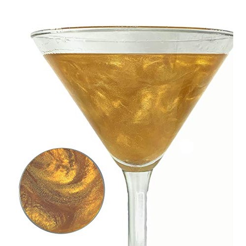 Snowy River Cocktail Glitter Gold, Kosher Gold Drink Glitter,