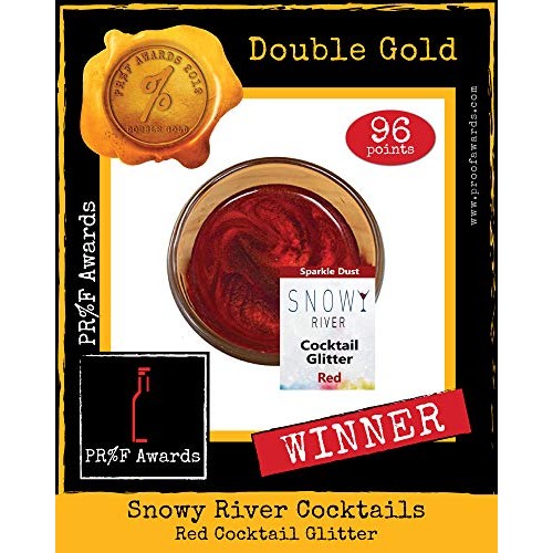 Snowy River Red Cocktail Glitter - Kosher Certified Natural Red