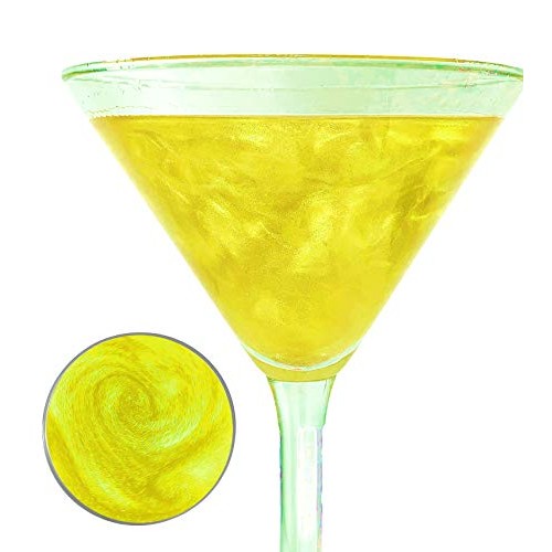 Snowy River Yellow Cocktail Glitter - Kosher Natural Yellow Drin