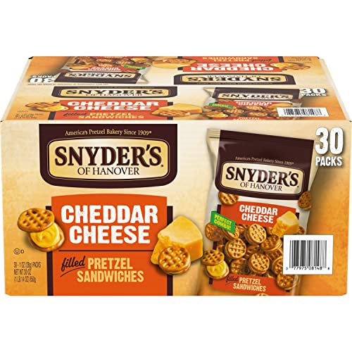 Snyders of Hanover Pretzel Sandwiches, Cheddar Cheese, Snack Pa...