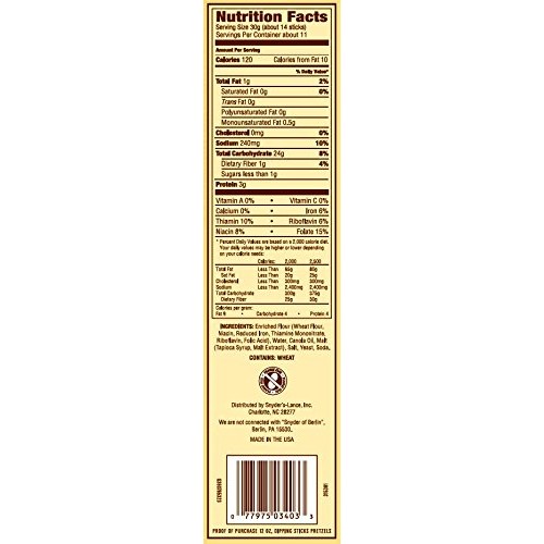 Snyders Of Hanover Old Fashioned Dipping Sticks Pretzels, 12 Ounce Snyders Of Hanover Old Fashioned Dipping Sticks Pretzels, 12 Ounce