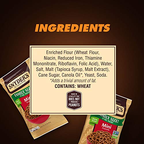 Snyders Of Hanover Pretzels, Mini Pretzels, Family Size 16 Oz