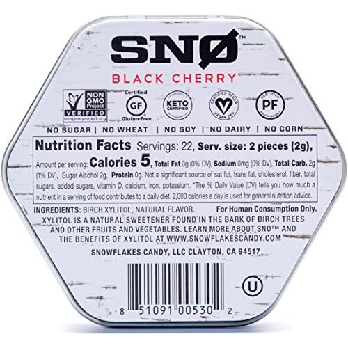 New Look Black Cherry Xylitol Candy Chips 3-Pack - Snø 1.5Oz