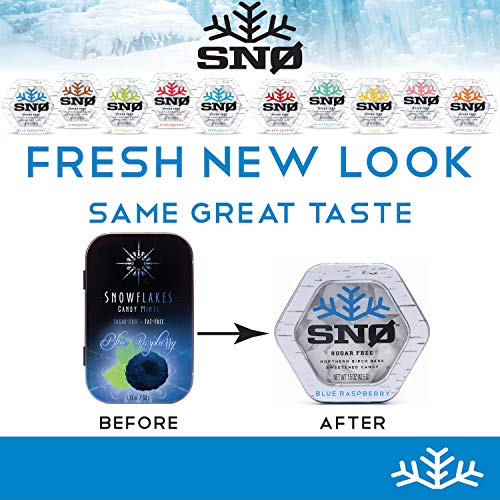 Blue Raspberry Xylitol Candy Chips - Snø 1Lb Bag - Handcrafted W