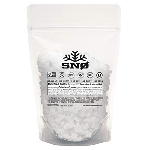 Blue Raspberry Xylitol Candy Chips - Snø 1Lb Bag - Handcrafted W