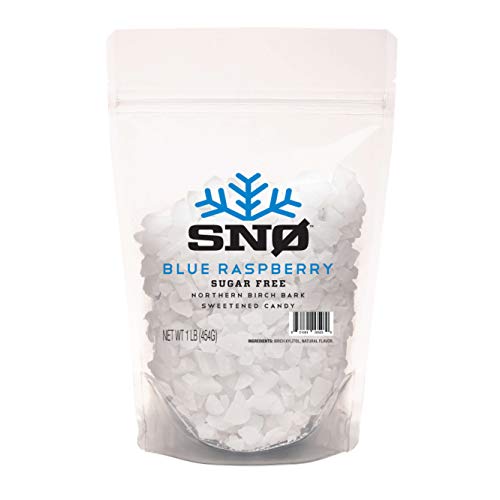 Blue Raspberry Xylitol Candy Chips - Snø 1Lb Bag - Handcrafted W