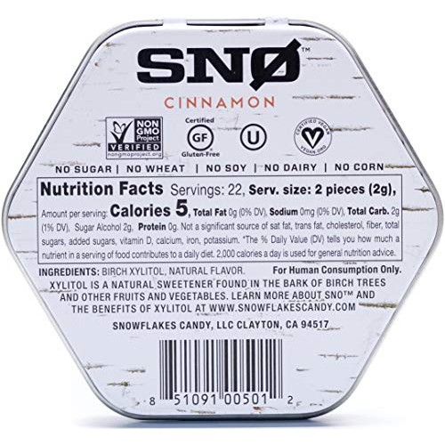 New Look Cinnamon Xylitol Candy Chips 3-Pack - Snø 1.5Oz Tin