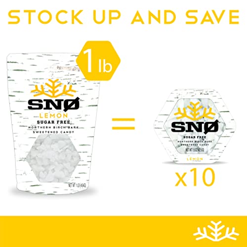 Lemon Xylitol Candy Chips - Snø 1Lb Bag - Handcrafted W/ Only 2