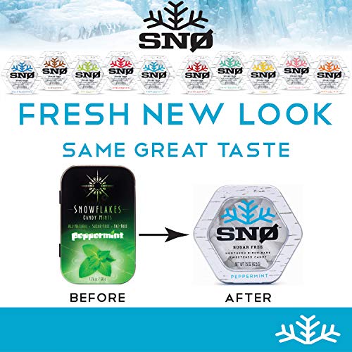 New Look Peppermint Xylitol Candy Chips 3-Pack - Snø 1.5Oz T