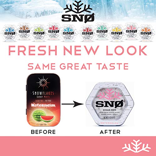 Fruity Assorted Xylitol Candy Chips 6-Pack - Snø 1.5Oz Tins -