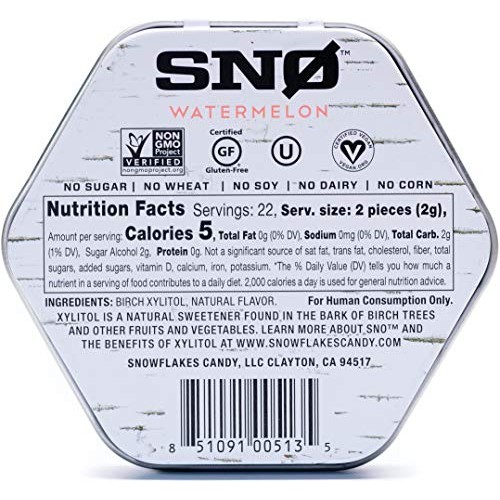 Fruity Assorted Xylitol Candy Chips 6-Pack - Snø 1.5Oz Tins -