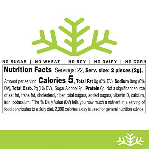 Spearmint Xylitol Candy Chips - Snø 1Lb Bag - Handcrafted W/ Onl