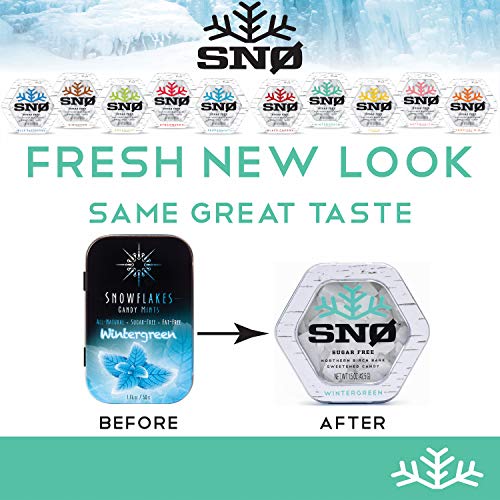 Wintergreen Xylitol Candy Chips - Snø 1Lb Bag - Handcrafted W/ O