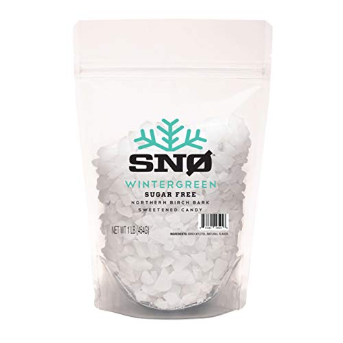 Wintergreen Xylitol Candy Chips - Snø 1Lb Bag - Handcrafted W/ O