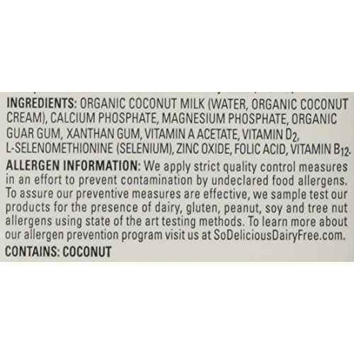 So Delicious Dairy-Free Organic Coconutmilk Beverage, Vanilla, 3