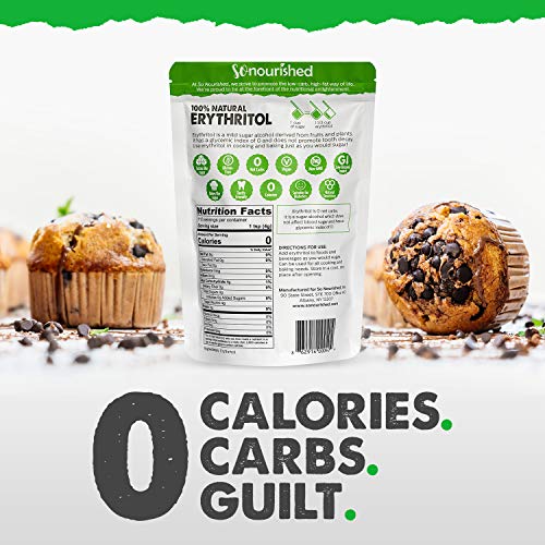 Erythritol Sweetener Granular - 1:1 Sugar Substitute, Keto - 0 C
