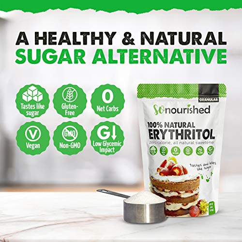 Erythritol Sweetener Granular - 1:1 Sugar Substitute, Keto - 0 C