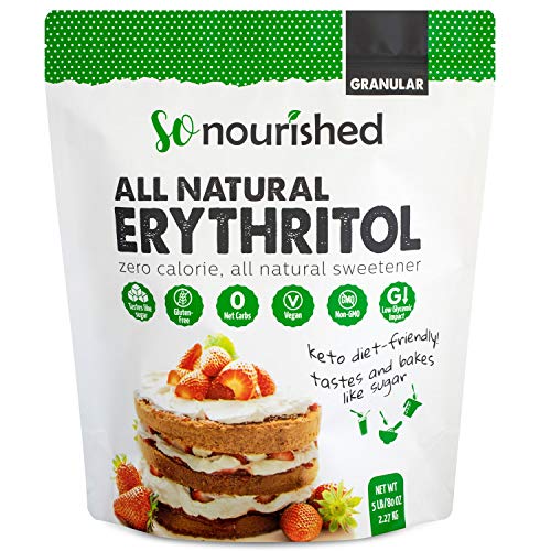 Erythritol Sweetener Granular - 1:1 Sugar Substitute, Keto - 0 C