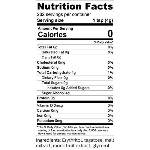 Gold - Brown Sugar Alternative 2.5 Lb / 40 Oz Substitute 1:1 S