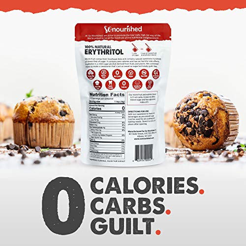 Monk Fruit Sweetener With Erythritol Granular - 1:1 Sugar Substi