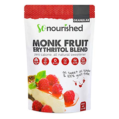 Monk Fruit Sweetener With Erythritol Granular - 1:1 Sugar Substi