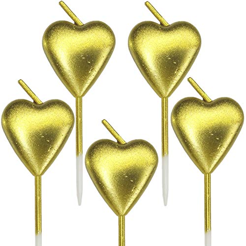 Soarswan Heart Shape Birthday Candle Set, Party Decoration For C