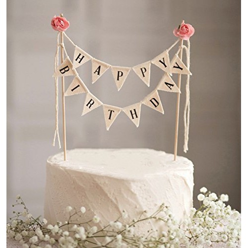 Soccerene Happy Birthday Cake Bunting Topper Cake Topper Garland